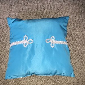 Bright blue decoration pillow